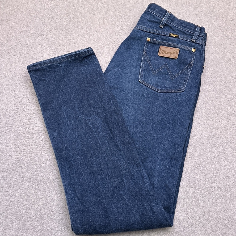 Vintage Wrangler 13MWZ Cowboy Cut Jeans Men's 36x36* Blue‎ Western Made in USA